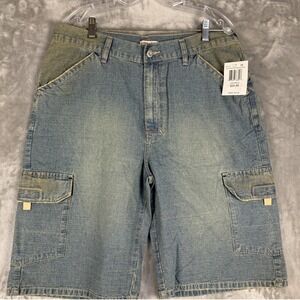 Y2K‎ Guess Jeans Huntington Beach Light Wash Denim Cargo Shorts Men's Size 34